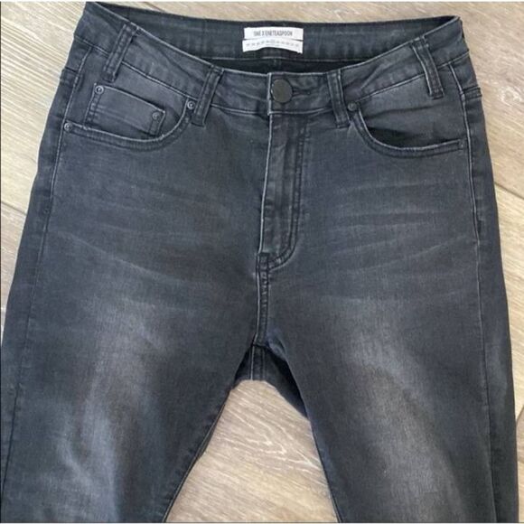 OneTeaspoon Freebirds II High Wiast Skinny Denim Jeans Black Punk … - Picture 7 of 11